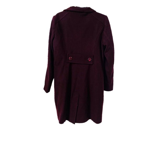 NWT Women's Kenneth Cole Burgundy 3/4 Coat size 10 - Picture 4 of 4